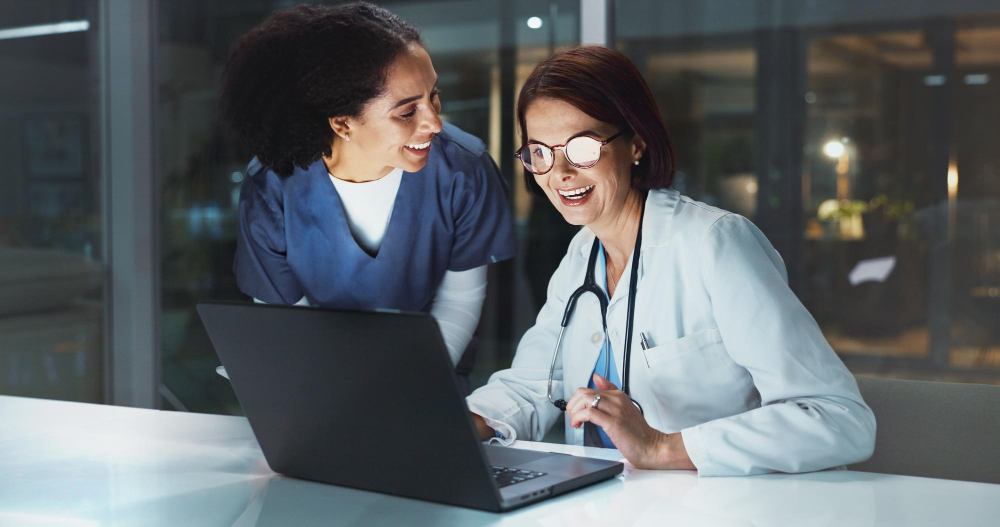 Doctor discussing private GP follow-up care